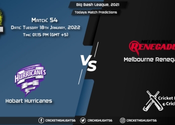 Big Bash League, 202122, Match 54 HUR vs REN, Playing 11 & Today's Match Predictions
