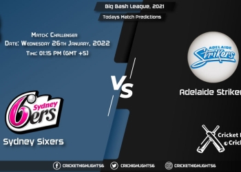 Big Bash League, 202122, Match Challenger SIX vs STR, Playing 11 & Today's Match Predictions