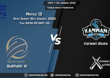 CBFS T-20 League, 2022, Match 13 BUK vs KAB, Playing 11 & Today's Match Predictions