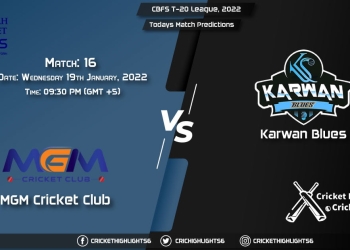 CBFS T-20 League, 2022, Match 16 MGM vs BAK, Playing 11 & Today's Match Predictions