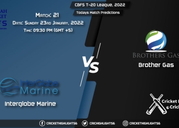 CBFS T-20 League, 2022, Match 21 IGM vs BG, Playing 11 & Today's Match Predictions
