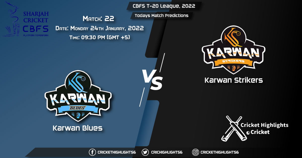 CBFS T-20 League, 2022, Match 22 KAB vs KAS, Playing 11 & Today's Match Predictions
