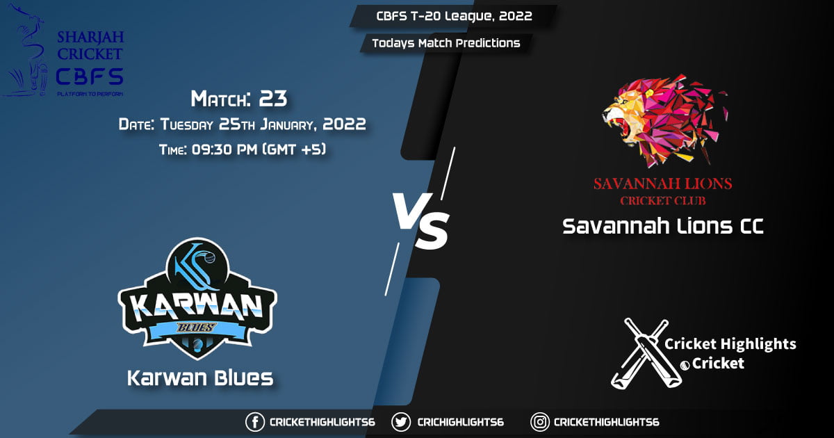 CBFS T-20 League, 2022, Match 23 KAB vs SAL, Playing 11 & Today's Match Predictions