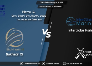CBFS T-20 League, 2022, Match 4 BUK vs IGM, Playing 11 & Today's Match Predictions