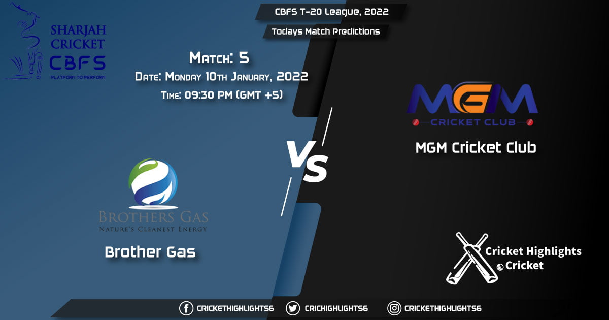 CBFS T-20 League, 2022, Match 5 BG vs MGM, Playing 11 & Today's Match Predictions