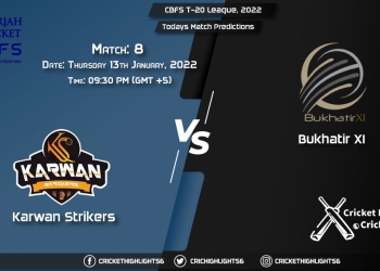 CBFS T-20 League, 2022, Match 8 KAS vs BUK, Playing 11 & Today's Match Predictions