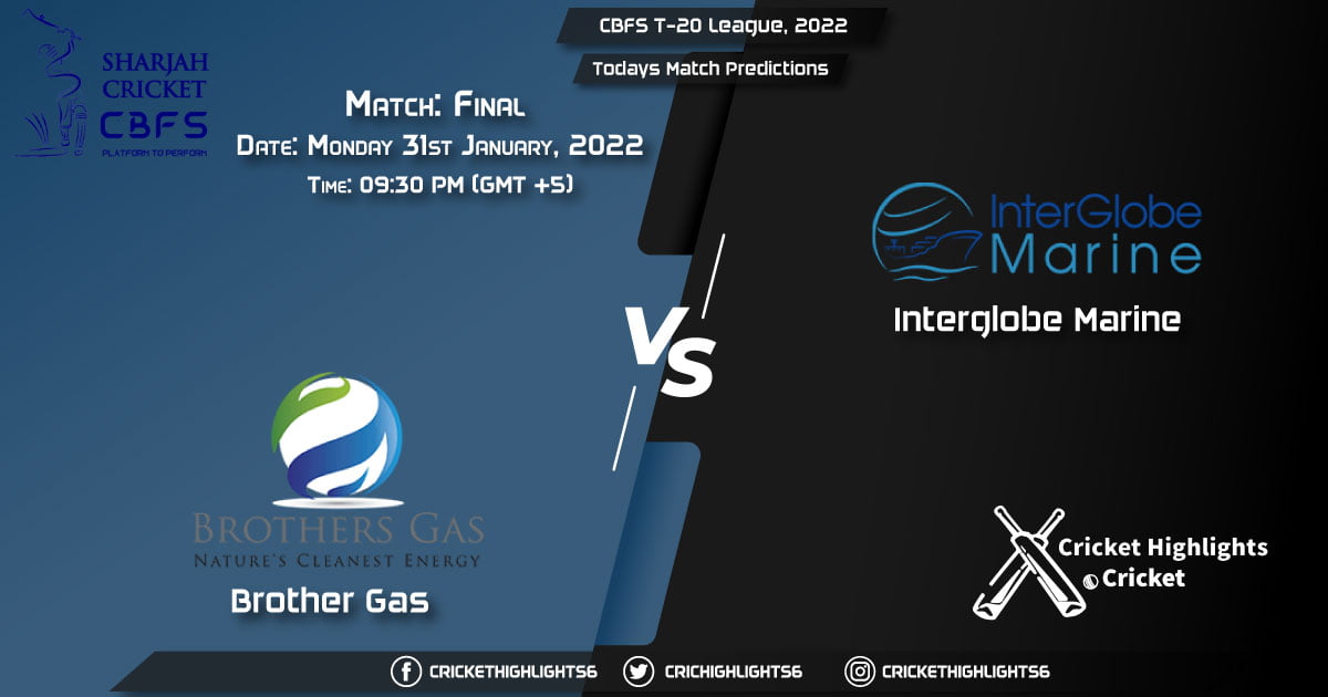 CBFS T-20 League, 2022, Match Final BG vs IGM, Playing 11 & Today's Match Predictions