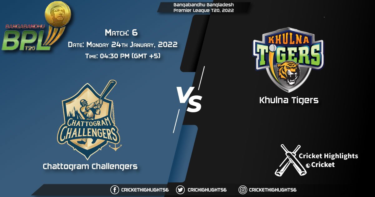 CCH vs KHT, Live Score Match 6 Playing 11 Live Match Today, January 24, 2022, Bangabandhu Bangladesh Premier League T20, 2022