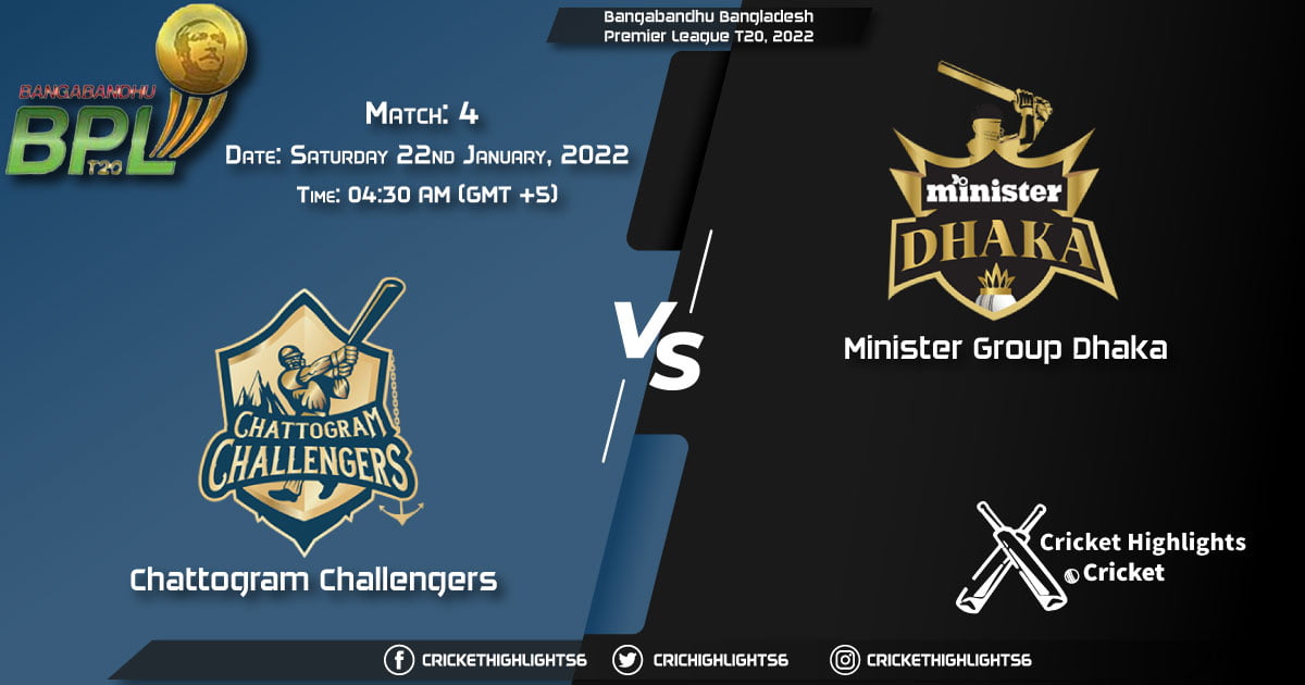 CCH vs MGD, Live Scorecard, Match 4, January 22, 2022, Live Cricket Score, Bangabandhu Bangladesh Premier League T20, 2022
