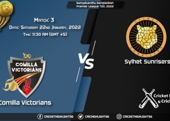 COV vs SYL, Live Scorecard, Match 3, January 22, 2022, Live Cricket Score, Bangabandhu Bangladesh Premier League T20, 2022
