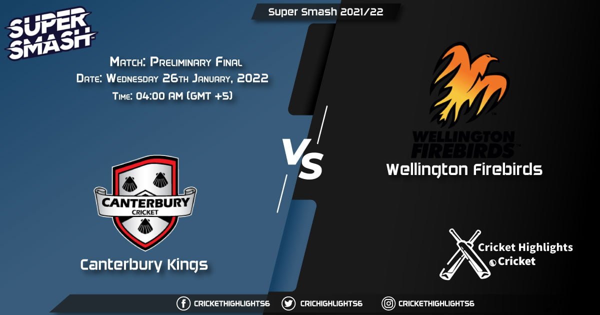CTB vs WF, Live Scorecard, Match Preliminary FinaI, January 26, 2022, Super Smash 202122