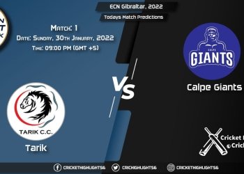 ECN Gibraltar, 2022, Match 1 TAR vs CG, Playing 11 & Today's Match Predictions