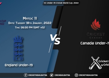 EN-U19 vs CAN-U19, Live Scorecard, Match 11, January 18, 2022, Live Cricket Score, ICC Under-19 Cricket World Cup, 2022