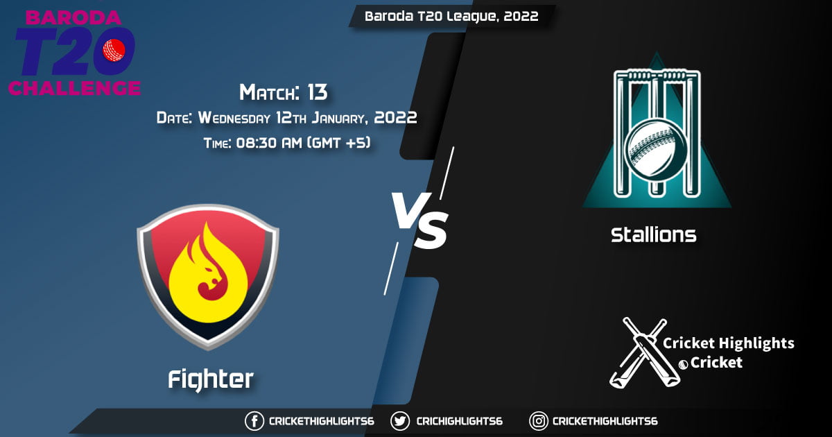 FIG vs STA, Live Scorecard, Match 13, January 12, 2022, Live Cricket Score, Baroda T20 League, 2022