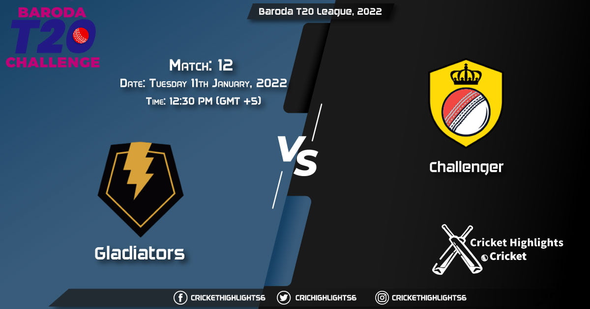 GLA vs CHA, Live Scorecard, Match 12, January 11, 2022, Live Cricket Score, Baroda T20 League, 2022