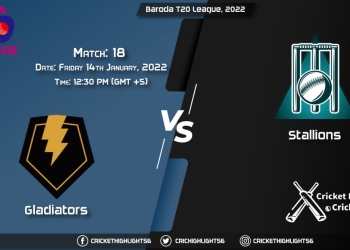GLA vs STA, Live Scorecard, Match 18, January 14, 2022, Live Cricket Score, Baroda T20 League, 2022