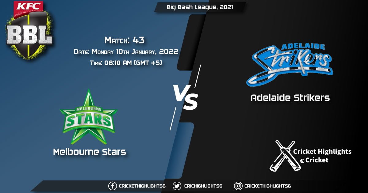 HUR vs THU, Live Scorecard, Match 43, January 10, 2022, Live Cricket Score, Big Bash League, 202122