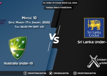 ICC Under-19 Cricket World Cup, 2022, Match 10 AU-U19 vs SL-U19, Playing 11 & Today's Match Predictions