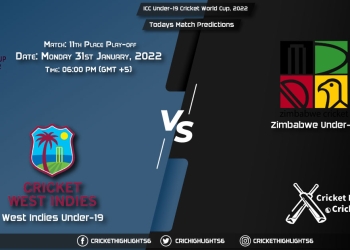 ICC Under-19 Cricket World Cup, 2022, Match 11th Place Play-off WI-U19 vs ZIM-U19, Playing 11 & Today's Match Predictions