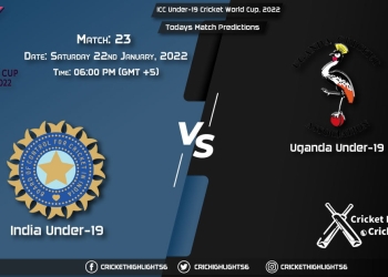 ICC Under-19 Cricket World Cup, 2022, Match 23 IN-U19 vs UGA-U19, Playing 11 & Today's Match Predictions