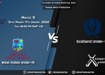 ICC Under-19 Cricket World Cup, 2022, Match 9 WI-U19 vs SCO-U19, Playing 11 & Today's Match Predictions