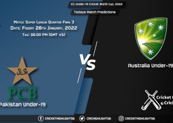 ICC Under-19 Cricket World Cup, 2022, Match Super League Quarter Final 3 PK-U19 vs AUS-U19, Playing 11 & Today's Match Predictions