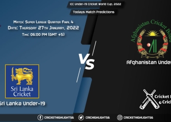 ICC Under-19 Cricket World Cup, 2022, Match Super League Quarter Final 4 SL-U19 vs AF-U19, Playing 11 & Today's Match Predictions