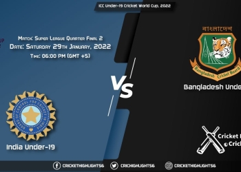 IN-U19 vs BD-U19, Live Scorecard, Match Super League Quarter Final 2, January 29, 2022, ICC Under-19 Cricket World Cup, 2022