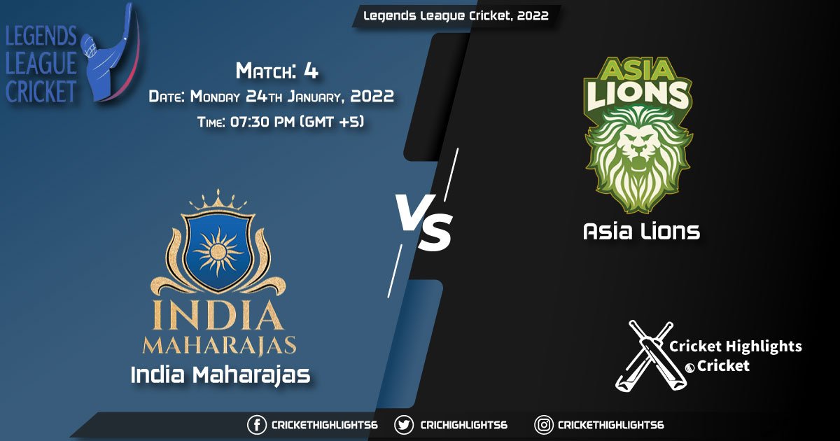 INM vs ASL, Live Score Match 4 Playing 11 Live Match Today, January 24, 2022, Legends League Cricket, 2022