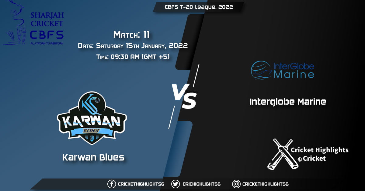 KAB vs IGM, Live Scorecard, Match 11, January 15, 2022, Live Cricket Score, CBFS T-20 League, 2022