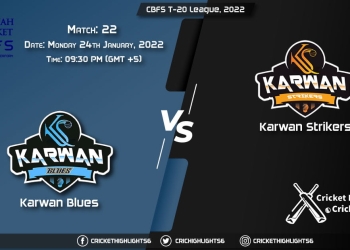 KAB vs KAS, Live Score Match 22 Playing 11 Live Match Today, January 24, 2022, CBFS T-20 League, 2022
