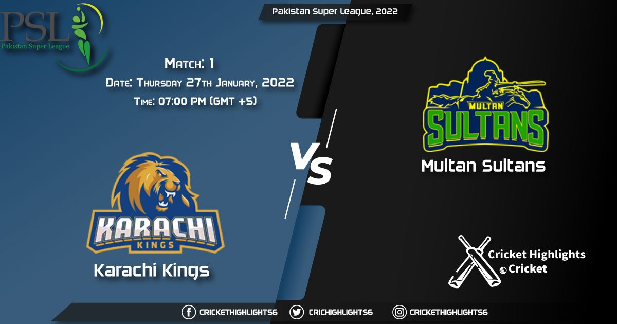 KAR vs MUL, Live Scorecard, Match 1, January 27, 2022, Pakistan Super League, 2022