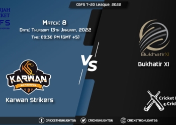 KAS vs BUK, Live Scorecard, Match 8, January 13, 2022, Live Cricket Score, CBFS T-20 League, 2022