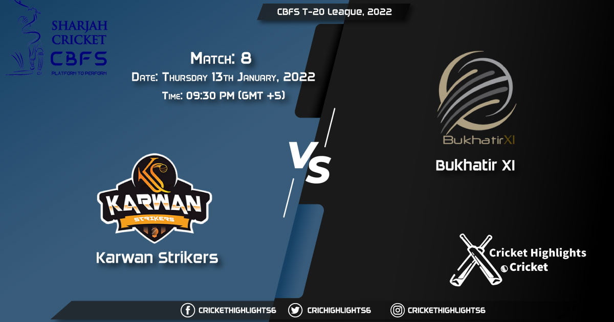 KAS vs BUK, Live Scorecard, Match 8, January 13, 2022, Live Cricket Score, CBFS T-20 League, 2022