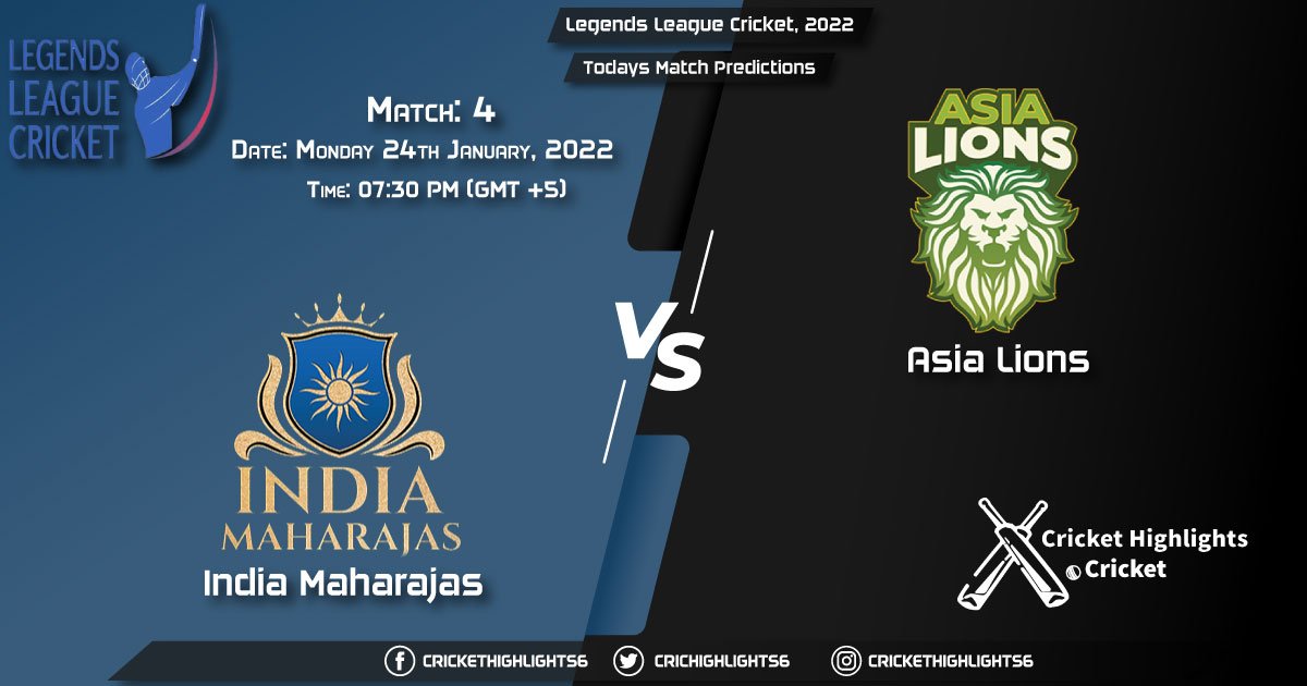 Legends League Cricket, 2022, Match 4 INM vs ASL, Playing 11 & Today's Match Predictions