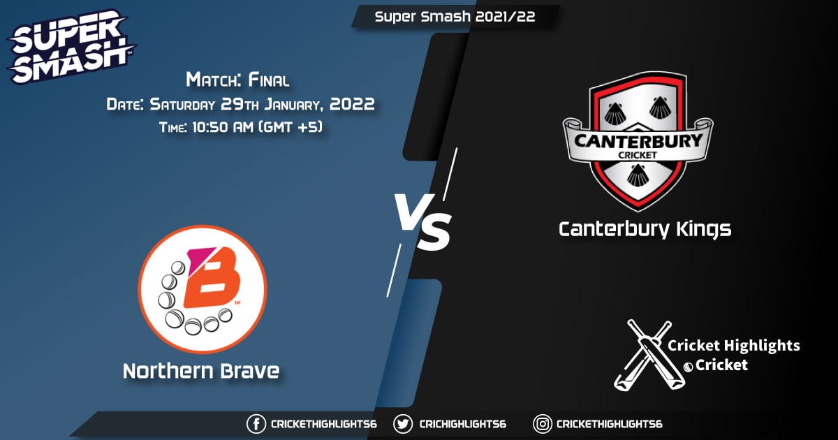 NB vs CTB, Live Scorecard, Match Final, January 29, 2022, Super Smash 202122