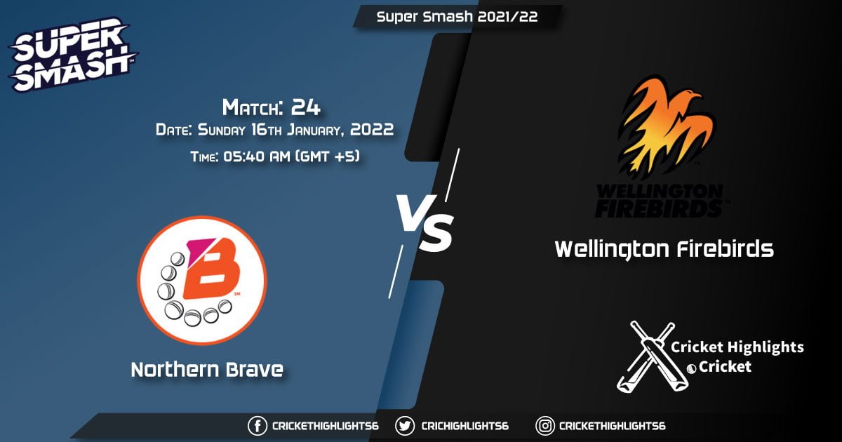 NB vs WF, Live Scorecard, Match 24, January 16, 2022, Live Cricket Score, Super Smash 202122