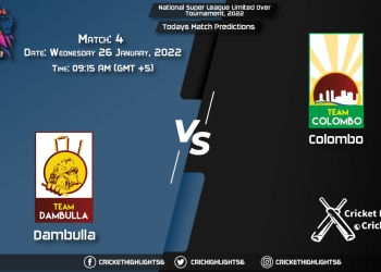 National Super League Limited Over Tournament, 2022, Match 4 DAM vs COL, Playing 11 & Today's Match Predictions