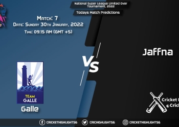 National Super League Limited Over Tournament, 2022, Match 7 GAL vs JAF, Playing 11 & Today's Match Predictions