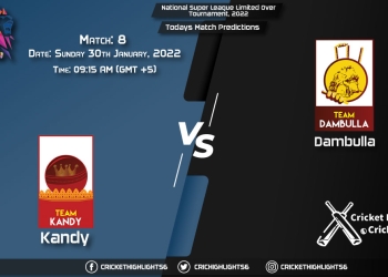 National Super League Limited Over Tournament, 2022, Match 8 KDY vs DAM, Playing 11 & Today's Match Predictions