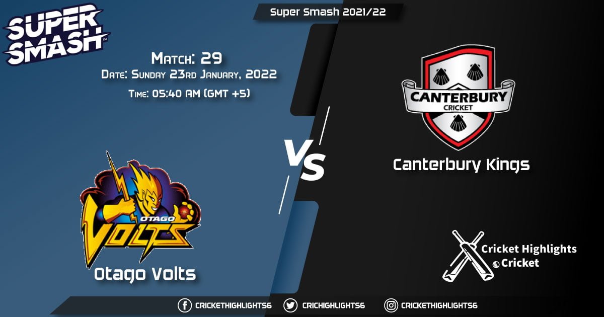 OV vs CTB, Live Scorecard, Match 29, January 23, 2022, Live Cricket Score, Super Smash 202122