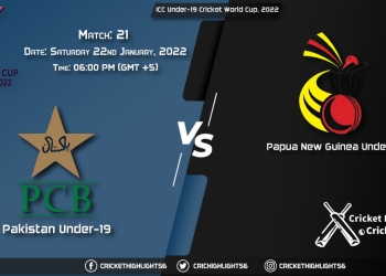 PK-U19 vs PNG-U19, Live Scorecard, Match 21, January 22, 2022, Live Cricket Score, ICC Under-19 Cricket World Cup, 2022
