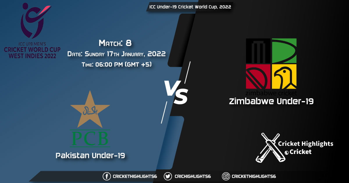 PK-U19 vs ZM-U19, Live Scorecard, Match 8, January 17, 2022, Live Cricket Score, ICC Under-19 Cricket World Cup, 2022