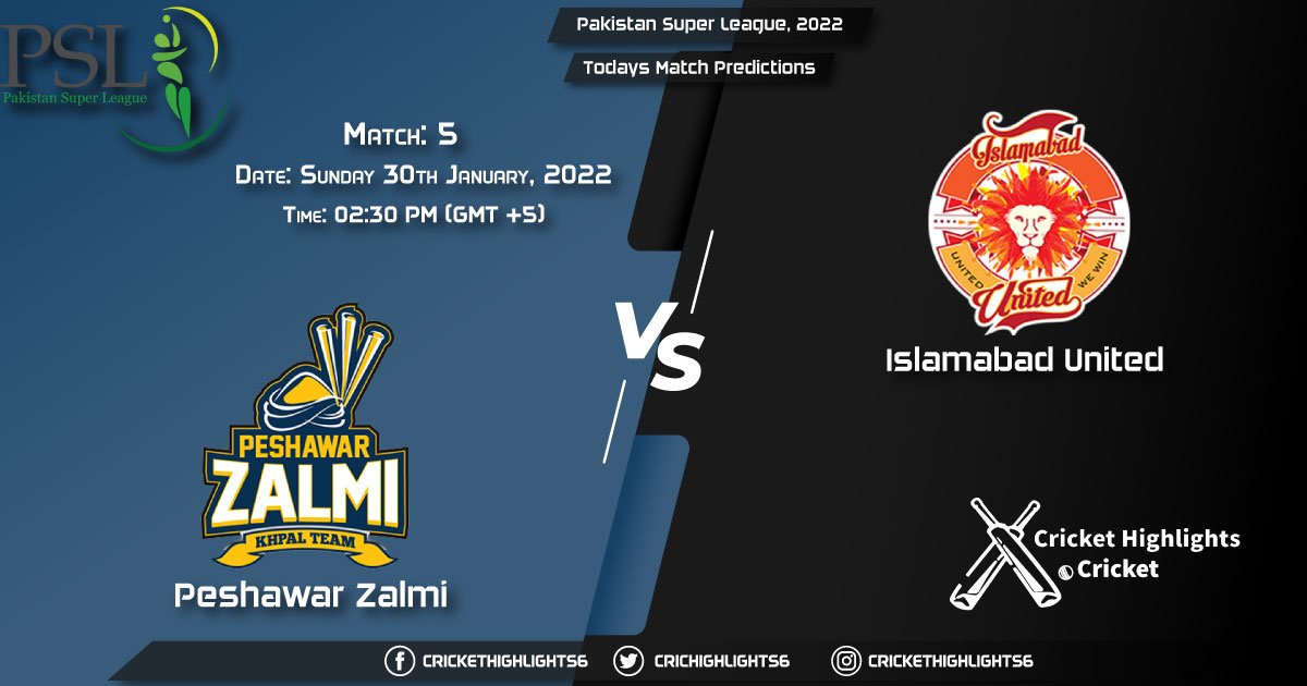 Pakistan Super League, 2022, Match 5 PES vs ISL, Playing 11 & Today's Match Predictions