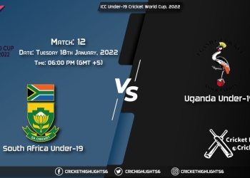 SA-U19 vs UGA-U19, Live Scorecard, Match 12, January 18, 2022, Live Cricket Score, ICC Under-19 Cricket World Cup, 2022
