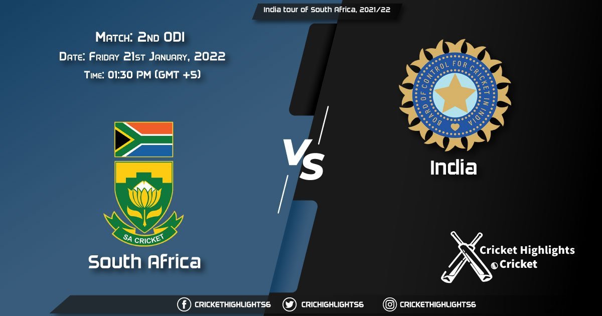 SA vs IND, Live Scorecard, Match 2nd ODI, January 21, 2022, Live Cricket Score, India tour of South Africa, 202122