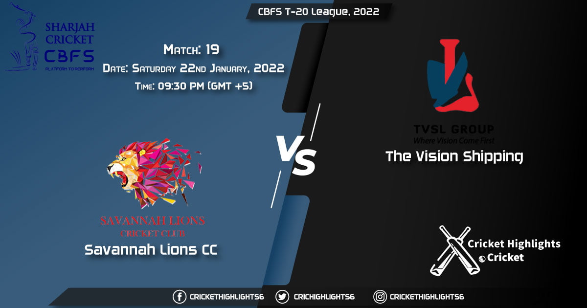 SAL vs TVS, Live Scorecard, Match 19, January 22, 2022, Live Cricket Score, CBFS T-20 League, 2022