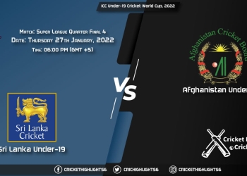 SL-U19 vs AF-U19, Live Scorecard, Match Super League Quarter Final 4, January 27, 2022, ICC Under-19 Cricket World Cup, 2022