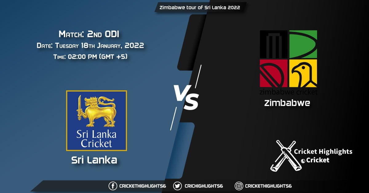 SL vs ZM, Live Scorecard, Match 2nd ODI, January 18, 2022, Live Cricket Score, Zimbabwe tour of Sri Lanka 2022