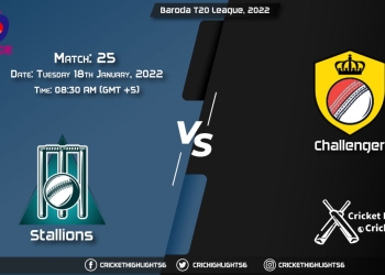 STA vs CHA, Live Scorecard, Match 25, January 18, 2022, Live Cricket Score, Baroda T20 League, 2022